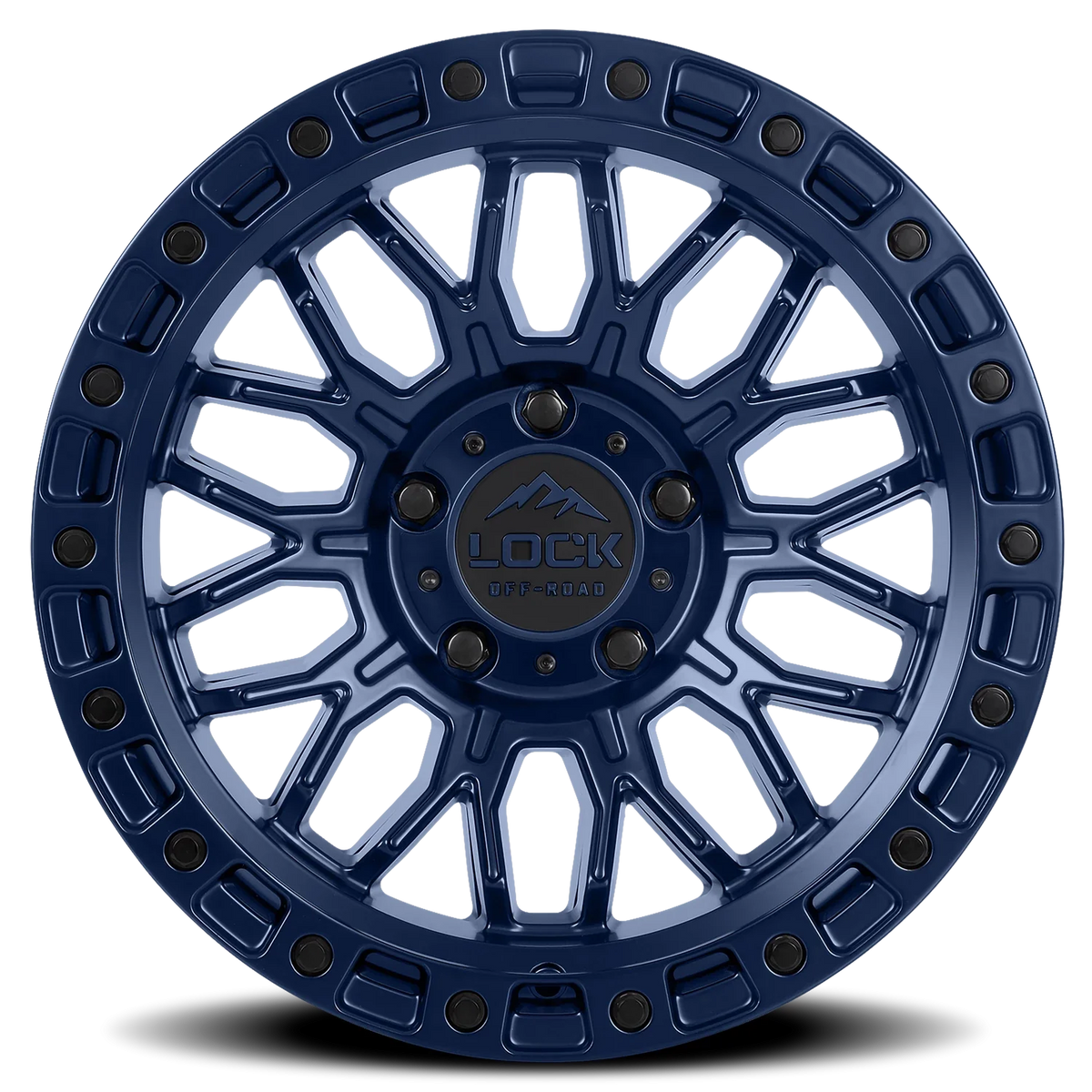 Lock Offroad Combat BLU 17x9 +1 6x139.7mm 106.2mm Matte